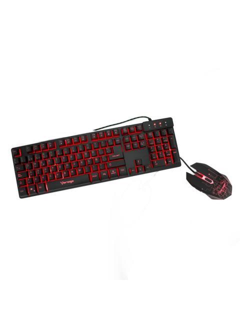 KIT GAMER DE TECLADO Y MOUSE VORAGO KM-500 ALAMBRICO USB NEGRO (ESPANOL)