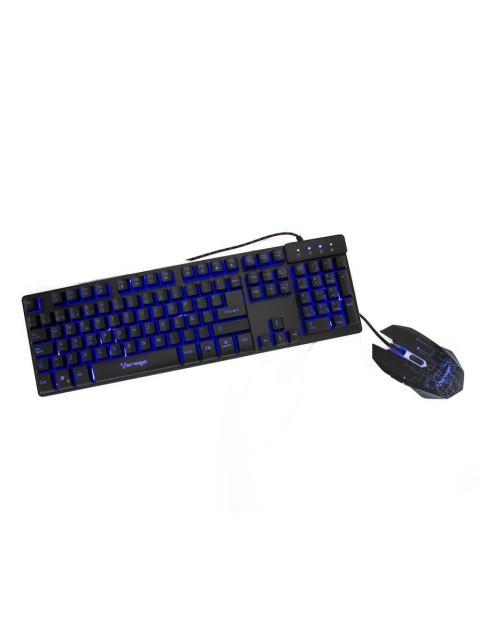 KIT GAMER DE TECLADO Y MOUSE VORAGO KM-500 ALAMBRICO USB NEGRO (ESPANOL)