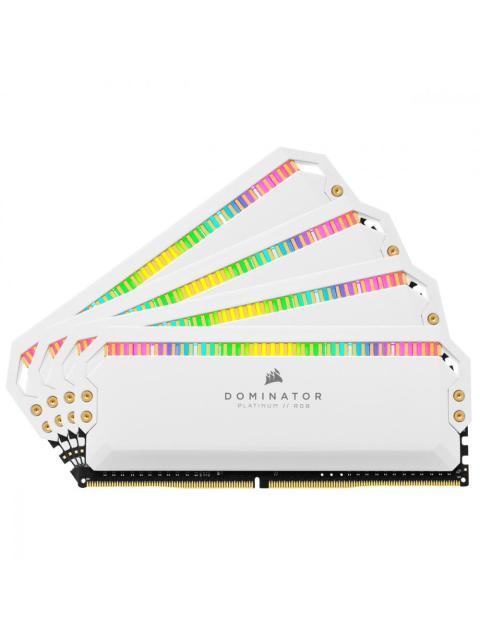 KIT MEMORIA RAM CORSAIR DOMINATOR PLATINUM RGB DDR4 4000MHZ 32GB (4 X 8GB) CL19 XMP BLANCO