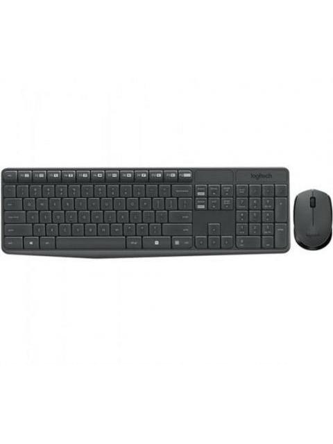 KIT DE TECLADO Y MOUSE LOGITECH MK235 INALAMBRICO USB NEGRO (ESPANOL)