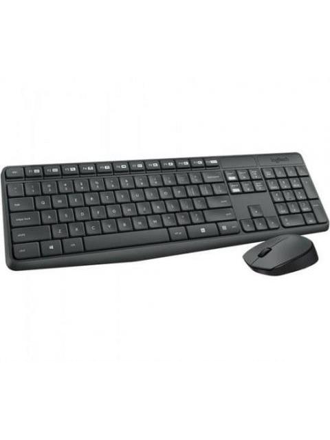 KIT DE TECLADO Y MOUSE LOGITECH MK235 INALAMBRICO USB NEGRO (ESPANOL)