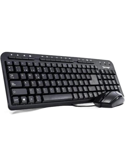 KIT VORAGO KM-105 TECLADO Y MOUSE ALAMBRICO MULTIMEDIA USB