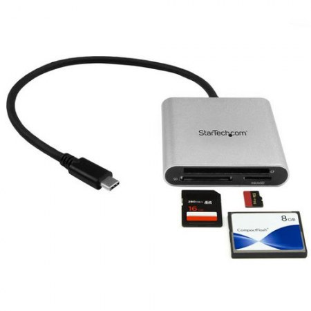 STARTECH  LECTOR DE MEMORIA SD USB 3.0 NEGRO-PLATA