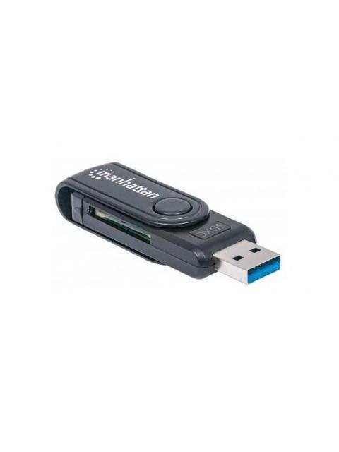 MANHATTAN LECTOR DE MEMORIA USB 3.0 5000 MBIT-S NEGRO