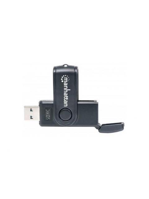 MANHATTAN LECTOR DE MEMORIA USB 3.0 5000 MBIT-S NEGRO