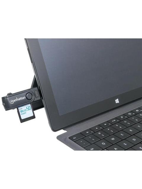 MANHATTAN LECTOR DE MEMORIA USB 3.0 5000 MBIT-S NEGRO