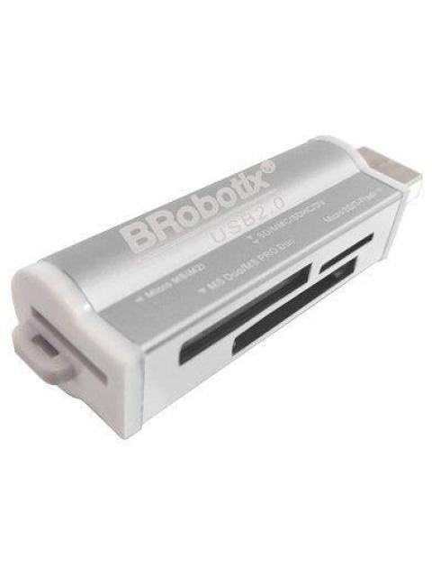 LECTOR USB BROBOTIX 180420P PLATA USB 2.0