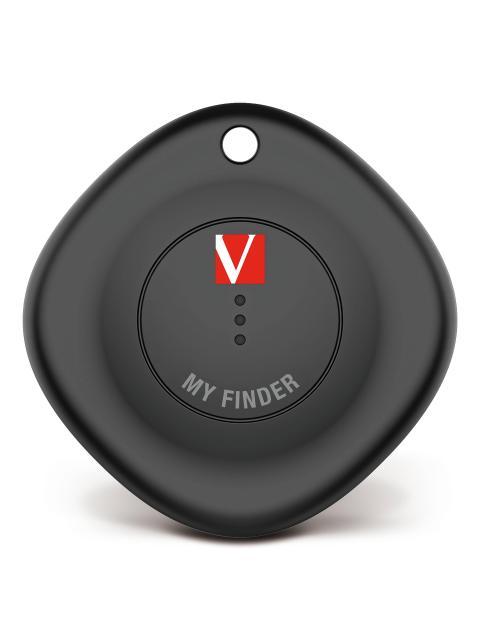 LOCALIZADOR BLUETOOTH MY FINDER VERBATIM 32130 1 PIEZA COLOR NEGRO SONIDO DE AVISO RESISTENTE AL AGUA Y POLVO.