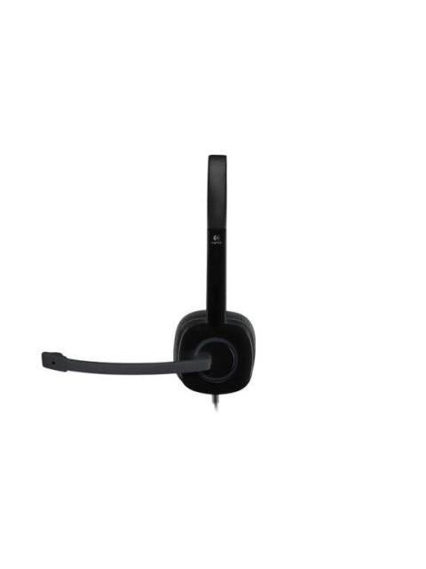 LOGITECH AUDIFONOS CON MICROFONO H151 ALAMBRICO 3.5MM NEGRO