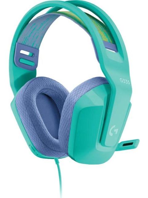 LOGITECH AUDIFONOS GAMER G335 PARA PC-XBOX-PS4-NINTENDO SWITCH ALAMBRICO 3.5MM MENTA