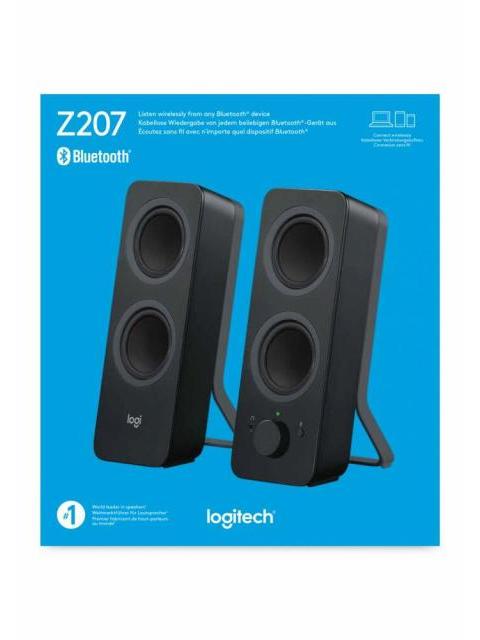 LOGITECH BOCINAS PARA COMPUTADORA Z207 BLUETOOTH INALAMBRICO 2.0 5W RMS NEGRO