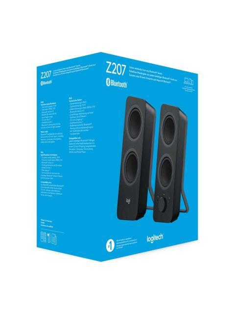 LOGITECH BOCINAS PARA COMPUTADORA Z207 BLUETOOTH INALAMBRICO 2.0 5W RMS NEGRO