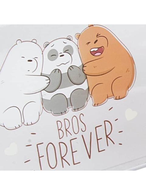 LUNCH BOX CON CUBIERTOS ROSA WE BARE BEARS
