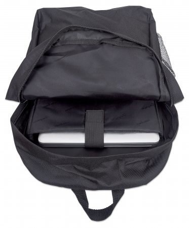 MANHATTAN MOCHILA KNAPPACK DE PVC-POLIESTER PARA LAPTOP 15.6 NEGRO
