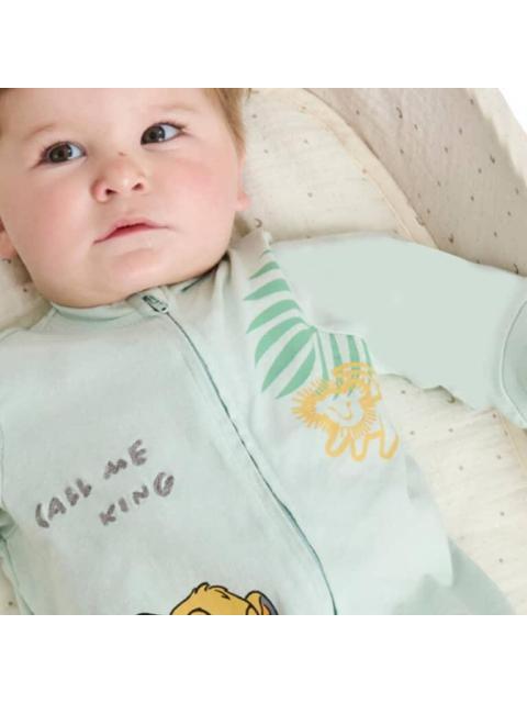 MAMELUCO ESTAMPADO APLICACIONES AZUL MENTA DISNEY BABY