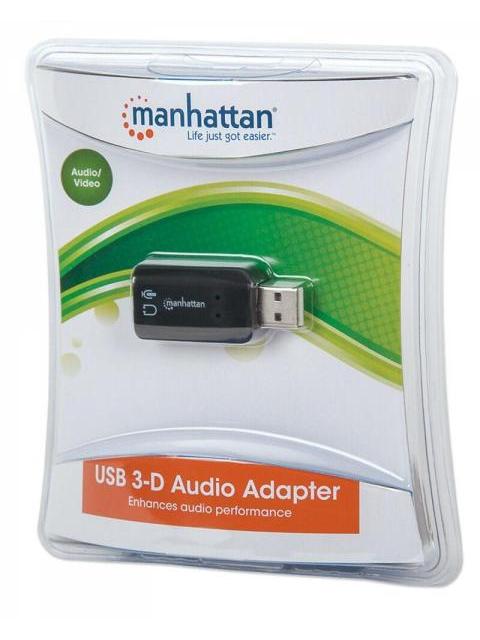 MANHATTAN ADAPTADOR DE AUDIO 3-D USB DE ALTA VELOCIDAD 5.1