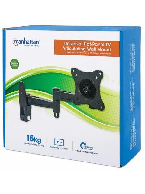 MANHATTAN BRAZO DE PARED PARA MONITOR 13 HASTA 15KG NEGRO