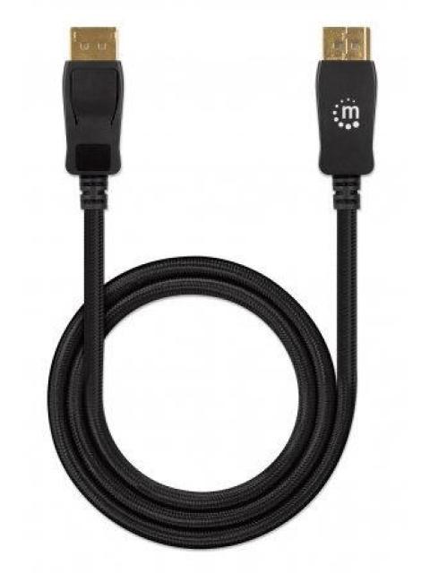 MANHATTAN CABLE 353625 DISPLAYPORT 1.4 MACHO - DISPLAYPORT 1.4 MACHO 8K 60HZ 3 METROS NEGRO