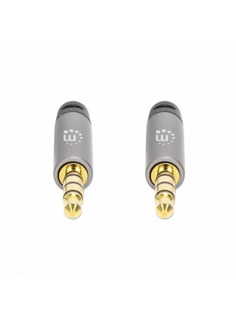 MANHATTAN CABLE AUX 3.5MM MACHO - 3.5MM MACHO 5 METROS NEGRO-PLATA