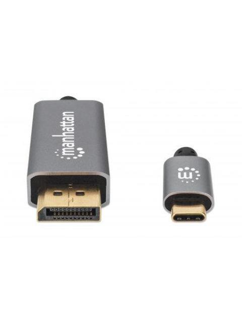MANHATTAN CABLE DISPLAYPORT 1.4 MACHO - USB-C MACHO 8K 60HZ 2 METROS NEGRO