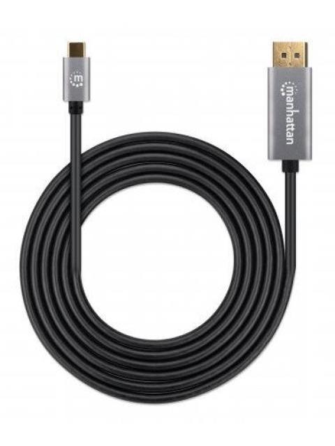 MANHATTAN CABLE DISPLAYPORT 1.4 MACHO - USB-C MACHO 8K 60HZ 2 METROS NEGRO