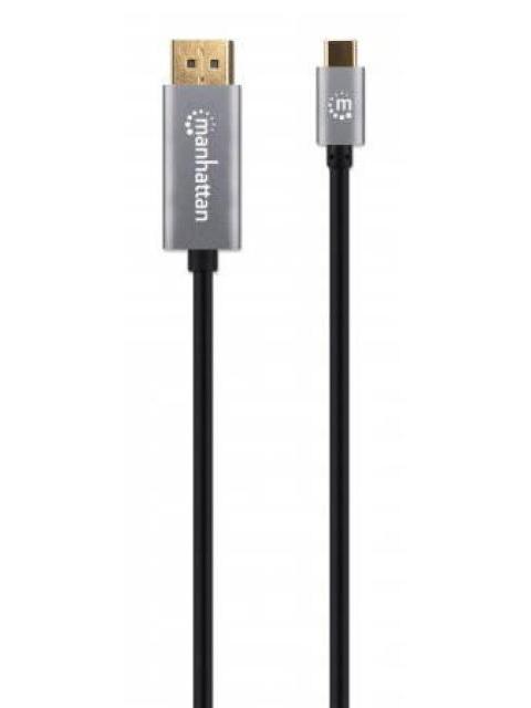 MANHATTAN CABLE DISPLAYPORT 1.4 MACHO - USB-C MACHO 8K 60HZ 2 METROS NEGRO