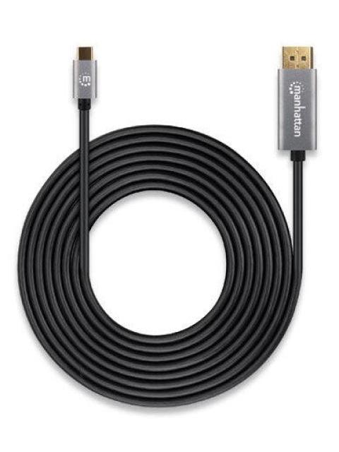 MANHATTAN CABLE DISPLAYPORT 1.4 MACHO - USB C MACHO 8K 60HZ 3 METROS NEGRO