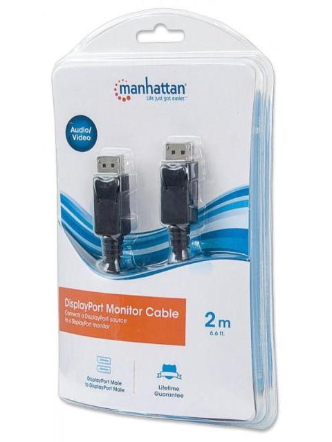 MANHATTAN CABLE DISPLAYPORT 1.1 MACHO - DISPLAYPORT MACHO 1080P 2 METROS NEGRO