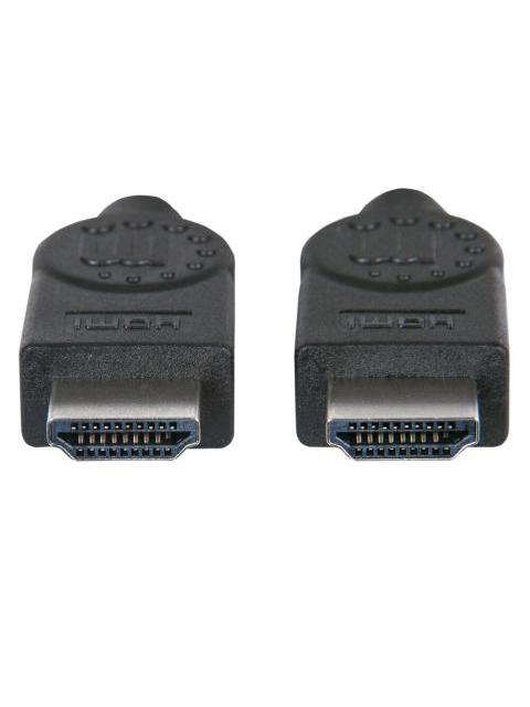 MANHATTAN CABLE HDMI DE ALTA VELOCIDAD CON CANAL ETHERNET HDMI MACHO - HDMI MACHO 4K 30HZ 2 METROS NEGRO