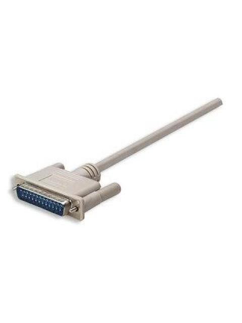 MANHATTAN CABLE PARA IMPRESORA NULL MODEM-SERIAL DB9 HEMBRA - DB25 MACHO 1.8 METROS GRIS