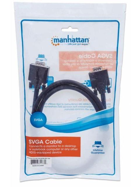 MANHATTAN CABLE PARA MONITOR SVGA 8MM VGA (D-SUB) MACHO - VGA (D-SUB) MACHO 1.8 METROS