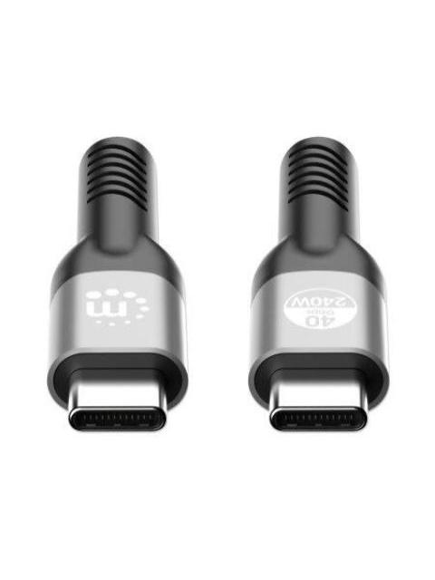 MANHATTAN CABLE THUNDERBOLT 4 USB-C 3.0 MACHO - USB-C 3.0 MACHO 1 METRO NEGRO