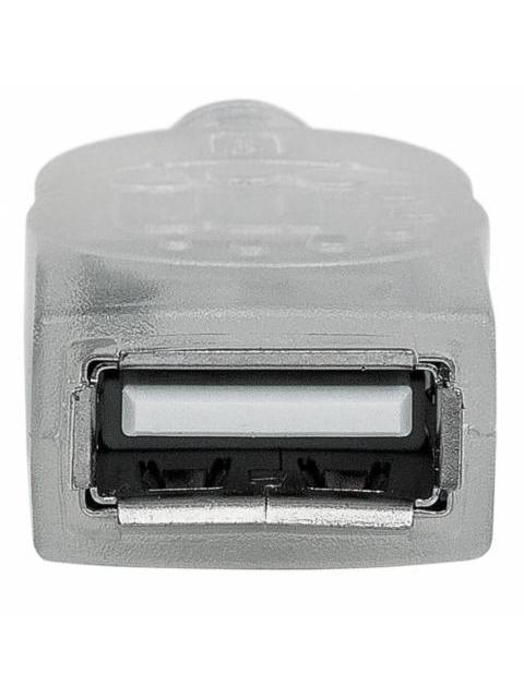 MANHATTAN CABLE USB A MACHO - USB A HEMBRA 1.8 METROS PLATA