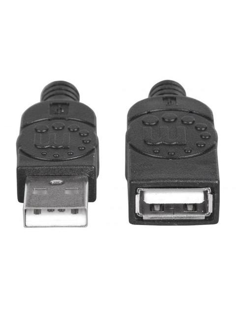MANHATTAN CABLE USB A MACHO - USB A HEMBRA 1 METRO NEGRO