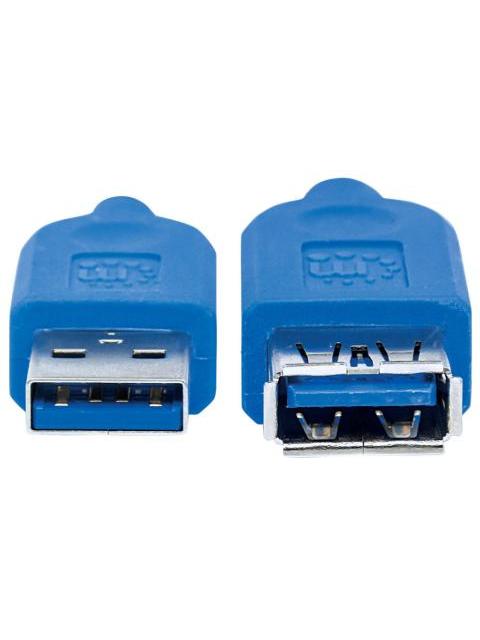 MANHATTAN CABLE USB A MACHO - USB A HEMBRA 1 METROS AZUL