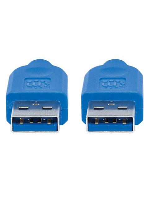 MANHATTAN CABLE USB A MACHO - USB A MACHO 1.8 METROS AZUL