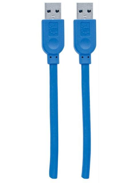 MANHATTAN CABLE USB A MACHO - USB A MACHO 1.8 METROS AZUL