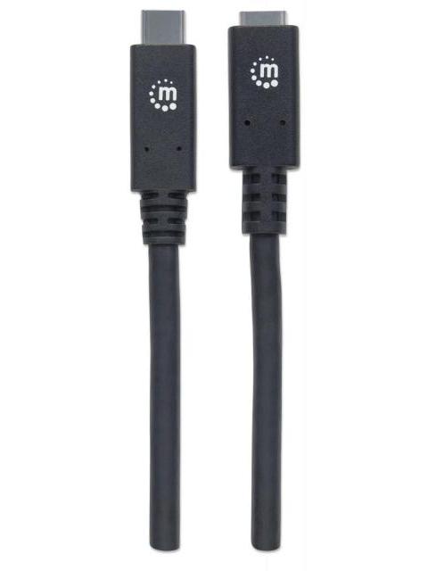 MANHATTAN CABLE USB C MACHO - USB C HEMBRA 50CM NEGRO
