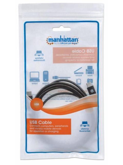 MANHATTAN CABLE USB-C MACHO - USB-C MACHO 2 METROS