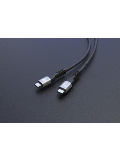 MANHATTAN CABLE USB-C MACHO - USB-C MACHO 2 METROS NEGRO