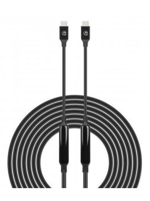 MANHATTAN CABLE USB C MACHO - USB C MACHO 5 METROS NEGRO