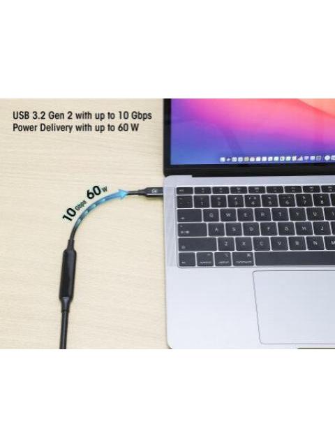 MANHATTAN CABLE USB C MACHO - USB C MACHO 5 METROS NEGRO