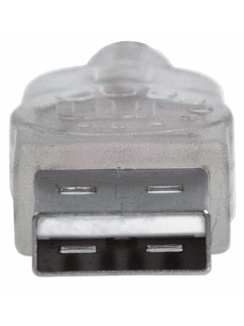 MANHATTAN CABLE USB MACHO- USB MINI MACHO 1.8 METROS TRANSPARENTE