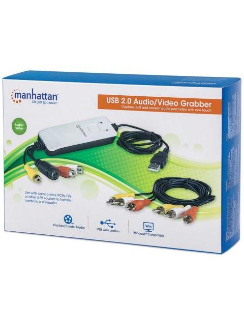 MANHATTAN CAPTURADORA DE VIDEO USB 2.0 720 X 576 PIXELES RCA
