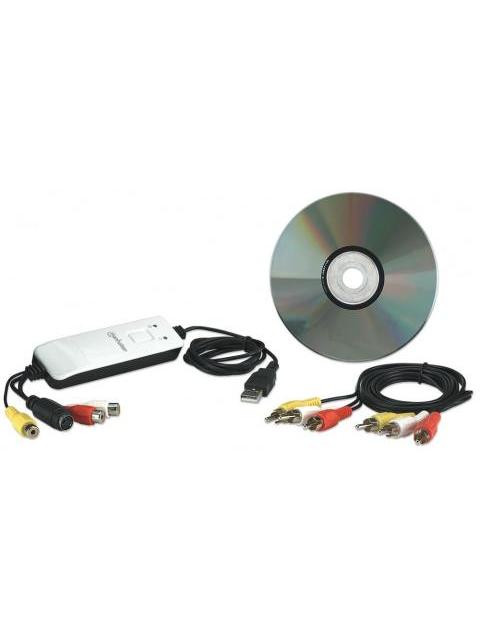 MANHATTAN CAPTURADORA DE VIDEO USB 2.0 720 X 576 PIXELES RCA