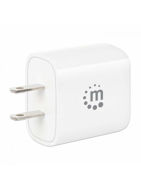 MANHATTAN CARGADOR DE PARED 20W 1X USB 3.0 1X USB C BLANCO