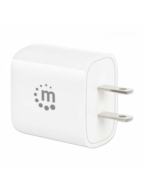 MANHATTAN CARGADOR DE PARED 20W 1X USB 3.0 1X USB C BLANCO