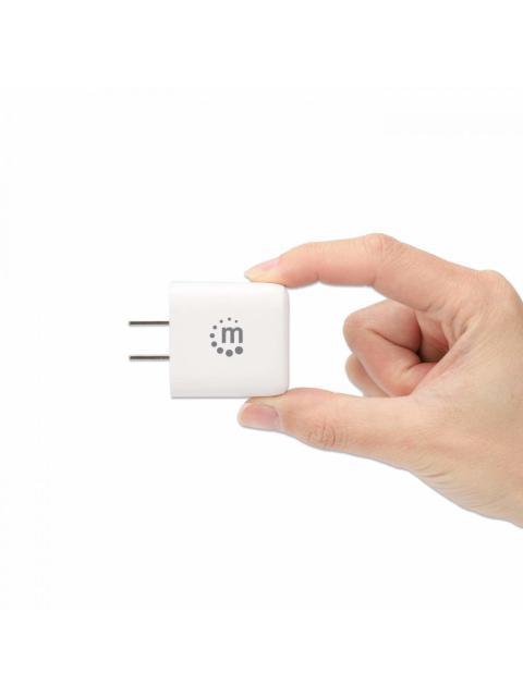 MANHATTAN CARGADOR DE PARED 20W 1X USB 3.0 1X USB C BLANCO