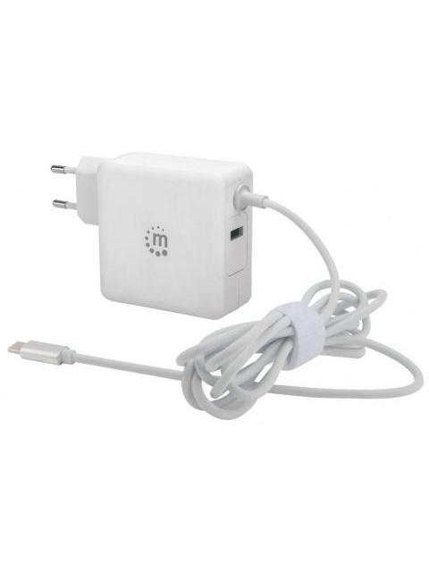 MANHATTAN CARGADOR DE PARED UNIVERSAL 60W USB C 1X USB A BLANCO