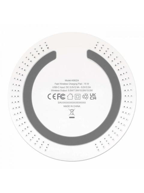MANHATTAN CARGADOR INALAMBRICO 406024 15W 1X USB-C BLANCO